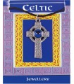 COLLIER CROIX CELTIQUE PERLE BLEUE C10
