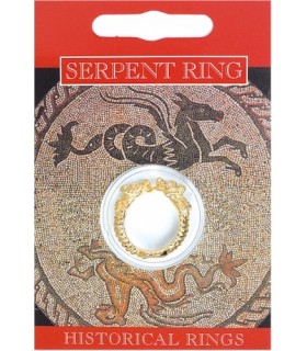 BAGUE ROMAINE SERPENT DORE C10