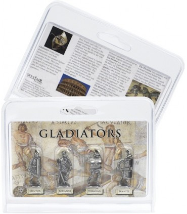 FIGURINE GLADIATEUR SET DE 4 ASS. H.5CM