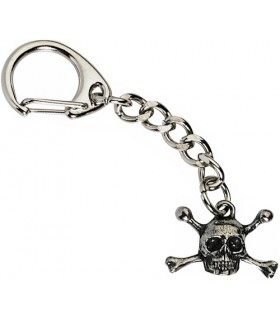 PORTE-CLEFS TETE DE MORT PIRATE C10
