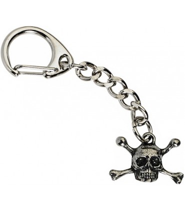 PORTE-CLEFS TETE DE MORT PIRATE C10