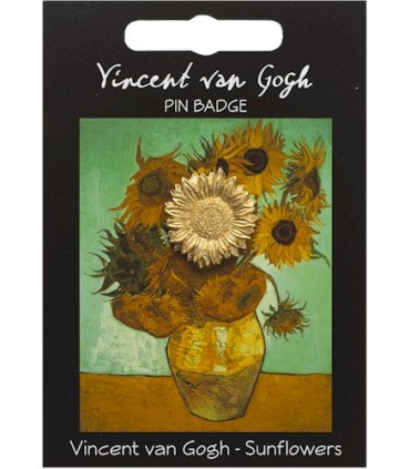 EPINGLETTE TOURNESOL DORE VAN GOGH C10