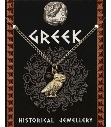 COLLIER CHOUETTE GRECQUE DORE C10