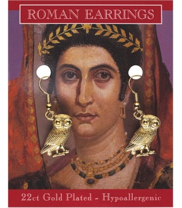 BOUCLES D'OREILLES CHOUETTES ROMAINES C10