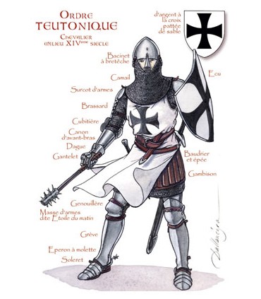 CARTE CHEVALIER ORDRE TEUTON. X25