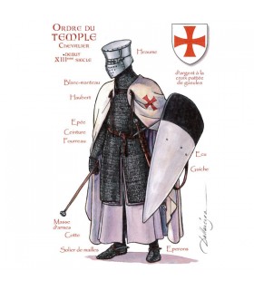 CARTE CHEVALIER ORDRE TEMPLE X25 CARTE CHEVALIER ORDRE TEMPLE X25