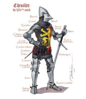 CARTE CHEVALIER XIV EME SIECLE X25 CARTE CHEVALIER XIV EME SIECLE X25