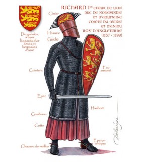 CARTE ROI RICHARD COEUR DE LION X25 CARTE ROI RICHARD COEUR DE LION X25