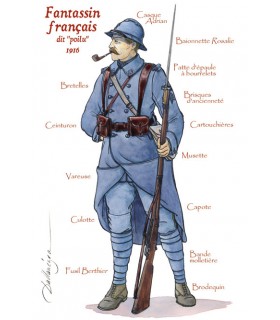 CARTE SOLDAT 1916 DIT "POILU" X25 CARTE SOLDAT 1916 DIT "POILU" X25