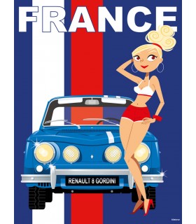 PLAQUE 30X40 VOITURE R8G FRANCE C2 PLAQUE 30X40 VOITURE R8G FRANCE C2
