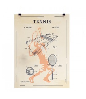 AFFICHE TENNIS RETRO 30X40 AFFICHE TENNIS RETRO 30X40