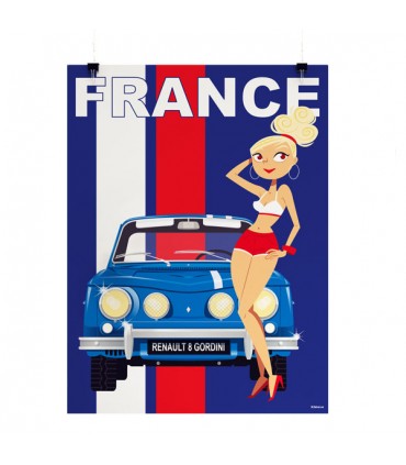 AFFICHE VOITURE R8G FRANCE 30X40