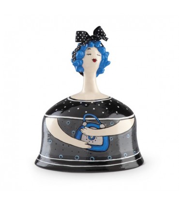 TIRELIRE PUPAZZE NOIRE 15X18CM SET DE 2