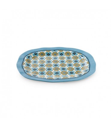 PLATEAU BLEU MELAMINE 31X25CM