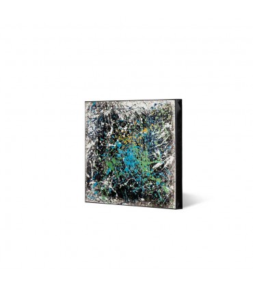 TABLEAU POLLOCK BLEU 50X50