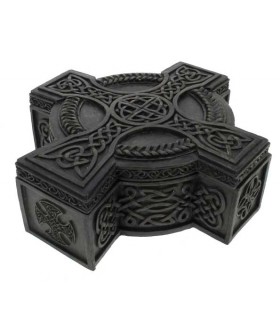 BOITE CROIX CELTIQUE 16 X16X5.5CM BOITE CROIX CELTIQUE 16 X16X5.5CM