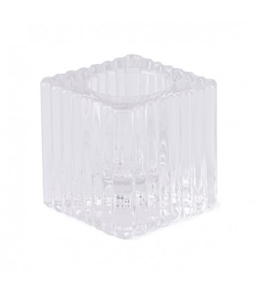 BOUGEOIR VERRE WAVE H.4cm