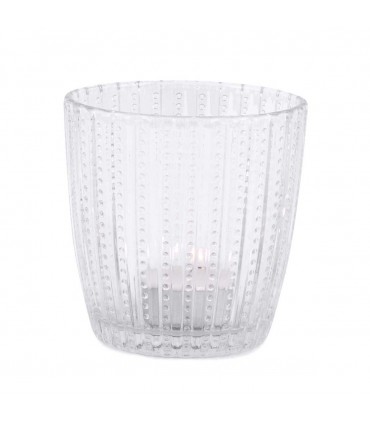 PHOTOPHORE ELEGANCE VERRE CLAIR H.9 3 ASS C6