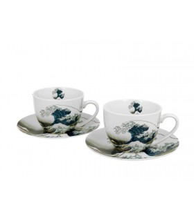 SET 2 TASSES+SOUCOUPES 280ML HOKUSAI SET 2 TASSES+SOUCOUPES 280ML HOKUSAI