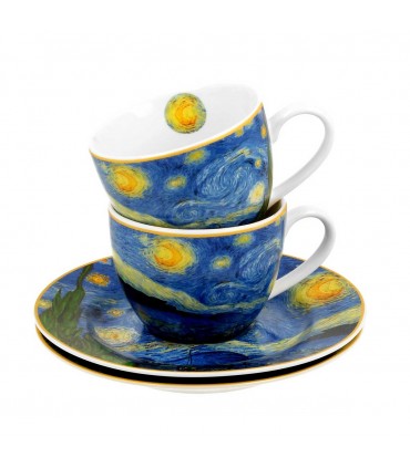 SET 2 TASSES EXPRESSO VAN GOGH STARRY NIGHT 100ML
