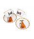 SET 2 TASSES+SOUCOUPES 280ML CLASSIC CHATS