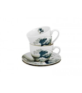 SET 2 TASSES+SOUCOUPES 280ML HOKUSAI SET 2 TASSES+SOUCOUPES 280ML HOKUSAI