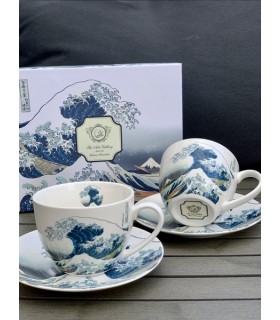 SET 2 TASSES+SOUCOUPES 280ML HOKUSAI SET 2 TASSES+SOUCOUPES 280ML HOKUSAI