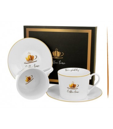 SET 2 TASSES+SOUCOUPES 175ml COFFEE TIME 1