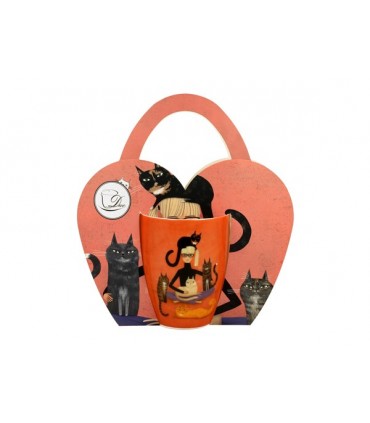 MUG 360ML CINDY & KITTIES PANIER SET DE 4