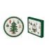 PLAT 26CM PORCELAINE AROUND CHRISTMAS TREE C2