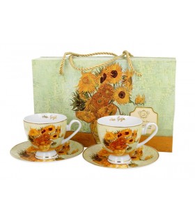 SET 2 TASSES+SOUCOUPES 220ML VAN GOGH TOURNESOLS G.LINE SET 2 TASSES+SOUCOUPES 220ML VAN GOGH TOURNESOLS G.LINE
