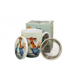 TISANIERE FILTRE 360ML CHIEN SCOOTER C3