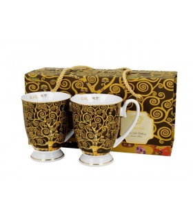 SET 2 MUGS 320ML KLIMT TREE OF LIFE GOLDEN LINE SET 2 MUGS 320ML KLIMT TREE OF LIFE GOLDEN LINE