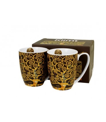 SET 2 MUGS 360ML KLIMT TREE OF LIFE C2