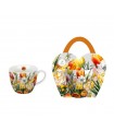 MUG 460ML TULIPES PANIER SET DE 4