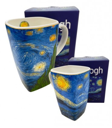 MUG CARRE 650ML VAN GOGH STARRY NIGHT C3