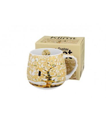 MUG BARREL 430ML KLIMT TREE OF LIFE ECRU C4