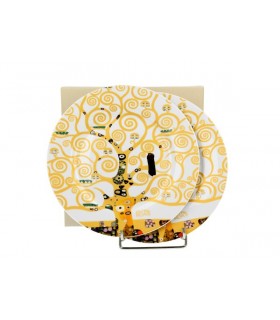 SET 2 ASS DESSERT KLIMT TREE OF LIFE ECRU DIAM 19.2 C2 SET 2 ASS DESSERT KLIMT TREE OF LIFE ECRU DIAM 19.2 C2