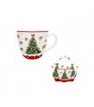 MUG 460ML PANIER CHRISTMAS TREE SET DE 4