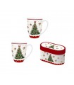 SET 2 MUGS 350ML CHRISTMAS TREE C2