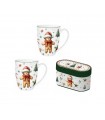SET 2 MUGS 350ML CHRISTMAS CUTIES C2