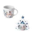 MUG 400ML PANIER SAPIN SNOWMAN SET DE 4