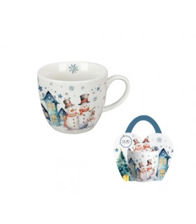 MUG 460ML PANIER SNOWMAN SET DE 4
