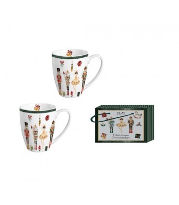 SET 2 MUGS 350ML CHRISTMAS NUTCRACKER C2