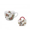 MUG 460ML PANIER CHRISTMAS BIRDS SET DE 4