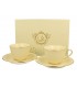SET 2 TASSES+SOUCOUPES ECRU VESPER 290ML