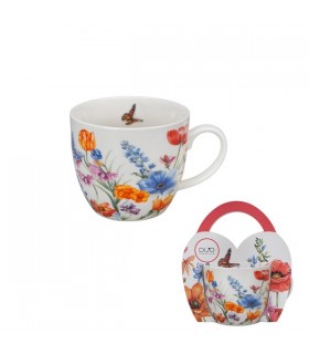 MUG 460ML PANIER FLEURS PRINTEMPS SET DE 4 MUG 460ML PANIER FLEURS PRINTEMPS SET DE 4