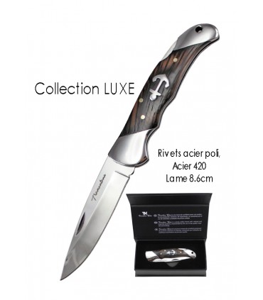 COUTEAU MARINE LUXE LAME ACIER 420 8.6CM COFFRET