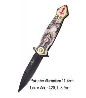 COUTEAU MANCHE ALU LAME 8.7CM COUTEAU MANCHE ALU LAME 8.7CM