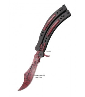 COUTEAU PAPILLON 9.5CM SPIDER ALU COUTEAU PAPILLON 9.5CM SPIDER ALU